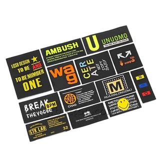 ป้ายคอเสื้อทอสีดำ