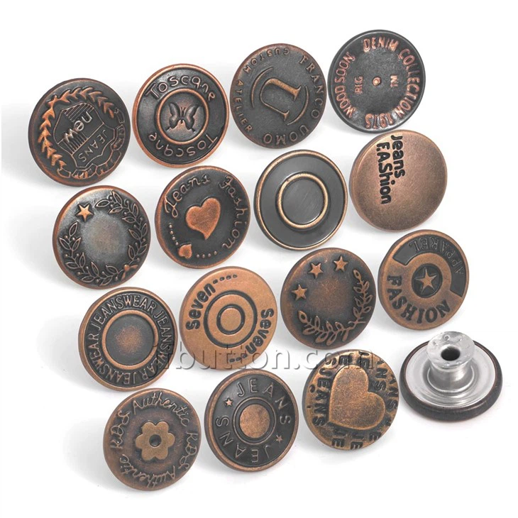 Copper Jeans Buttons